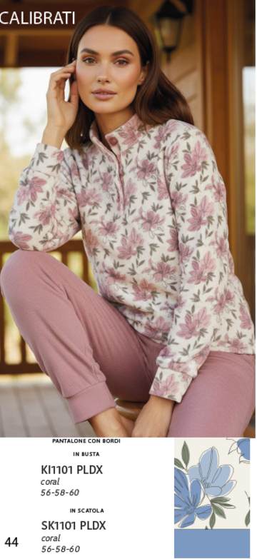 KAREKI1101PLDX- ki 1101 pldx pigiama donna calibrato coral - Fratelli Parenti